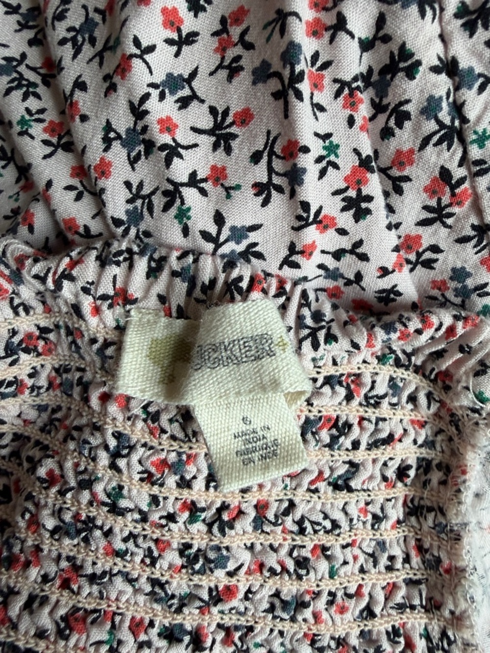 Tucker + Tate Girls' Floral Jumpsuit- White with Red & Green Print - Picture 5 of 5
